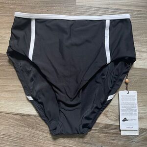 CALIA by Carrie Underwood Black Bikini Bottom with White Accents